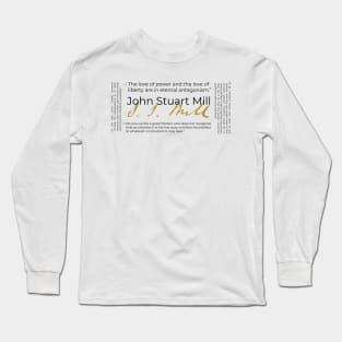 John Stuart Mill Quote Collage Long Sleeve T-Shirt